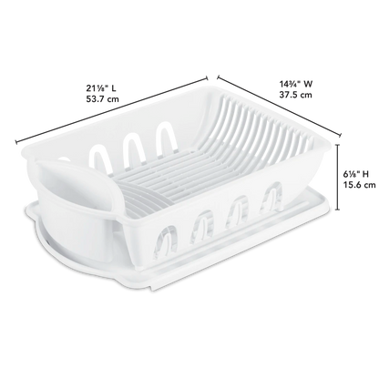 DISH DRAINER SET-JUMBO-WHITE