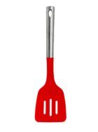 Millvado - Nylon Utensils SS Handle, Slotted Turner, Red,13.5''