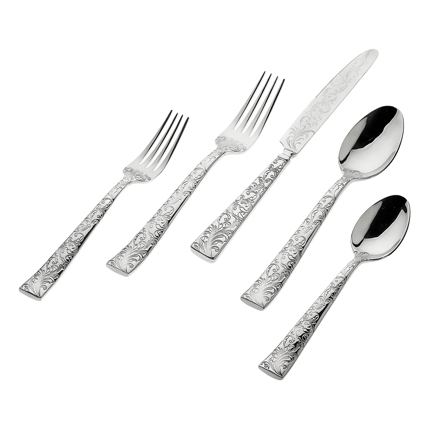 Ricci Casa, Parisian Garden, 20 Piece Set, 18/10 Stainless Steel