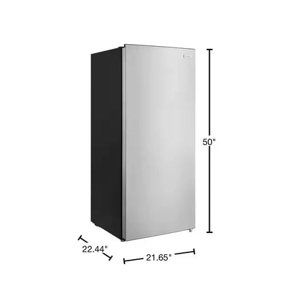 Vissani 7.1 cu. ft. Manual Defrost Convertible Upright Freezer in Stainless Steel Look, Garage Ready