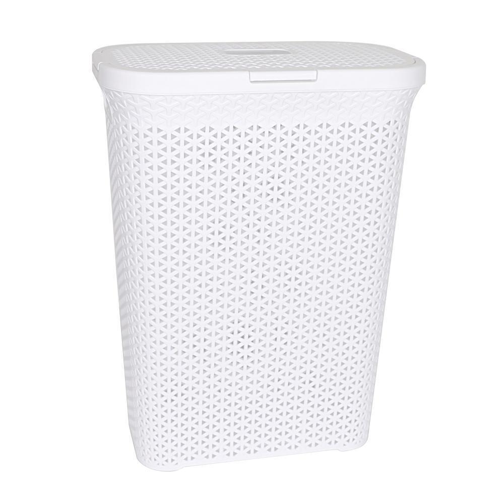 Ybm Plastic Woven Hamper 48L (Grey)