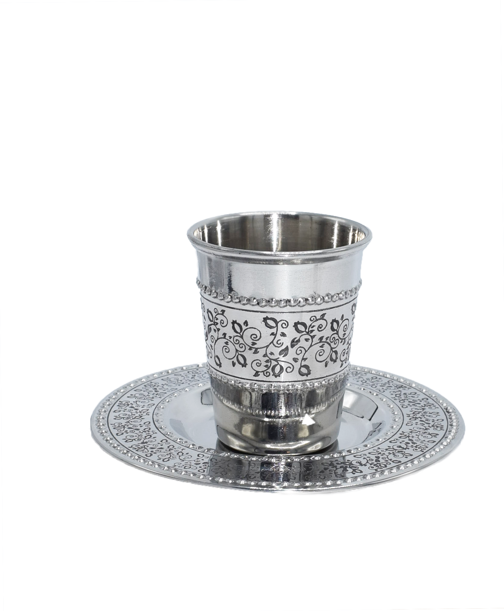 stainless steel kiddush cup with tray style#5