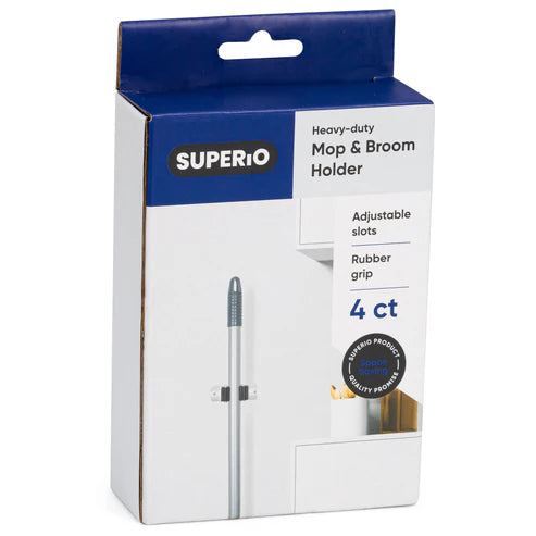superio Heavy Duty Mop & Broom Holder 4 Ct 1