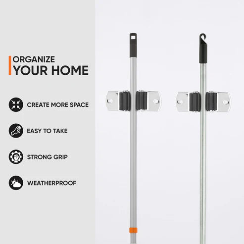 superio Heavy Duty Mop & Broom Holder 4 Ct 8