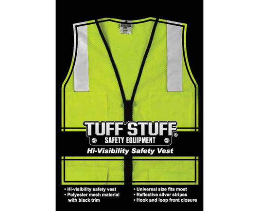 SAFETY VEST ANSI CLASS-II LIME MESH WITH 2" SILVER