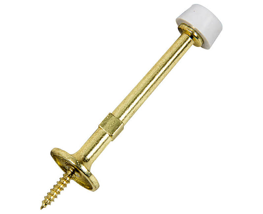 3" Rigid Door Stop - Brass Plated Carded