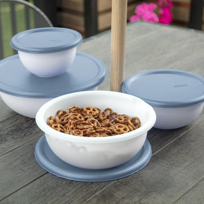 BOWL SET OF 4 w/COVERS-