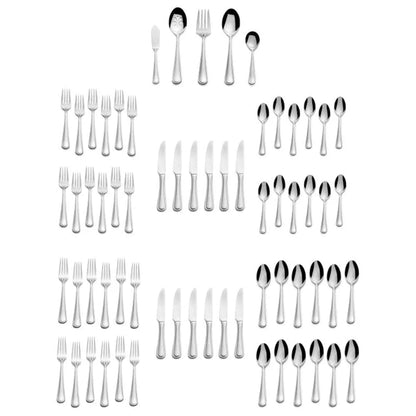 Mikasa, Virtuoso Mirror, 65 Piece Flatware Set, Service for 12, 18/10 Stainless Steel