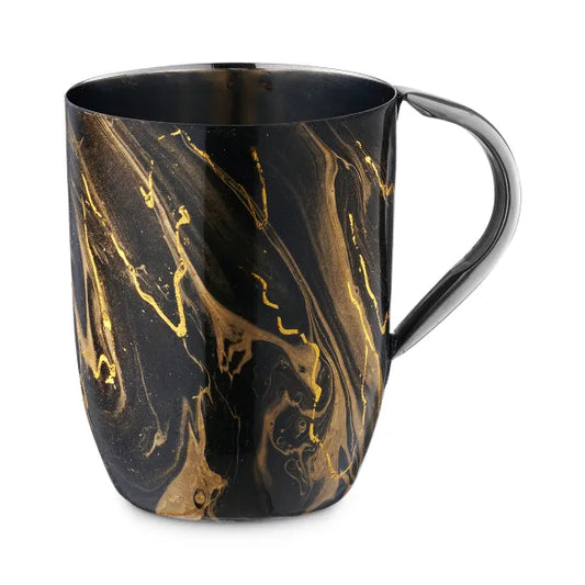 Powder Coated Wash Cup Black & Gold
