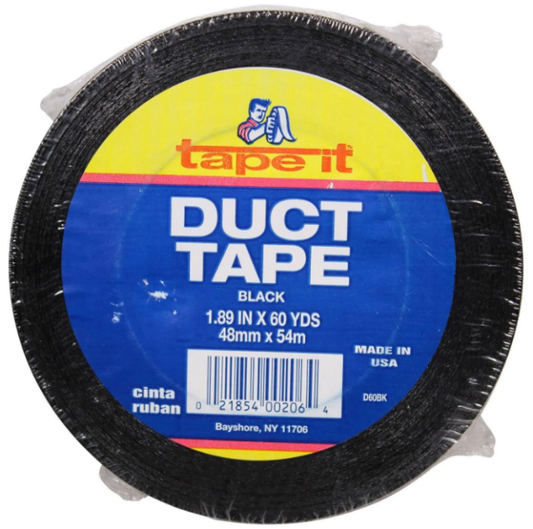 2'' X 60YDS BLACK DUCT TAPE