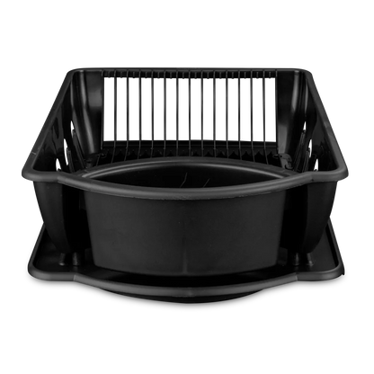 DISH DRAINER SET-JUMBO-BLACK